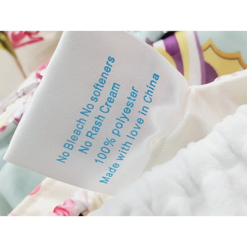 Cloth Diaper Set Multicolor Patterned Reusable Pocket Diapers One Size